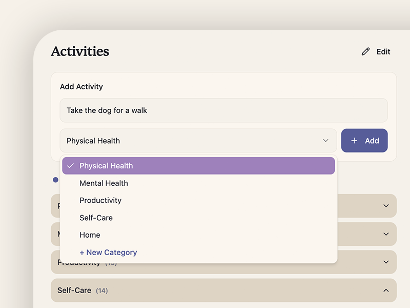 Build your activity library