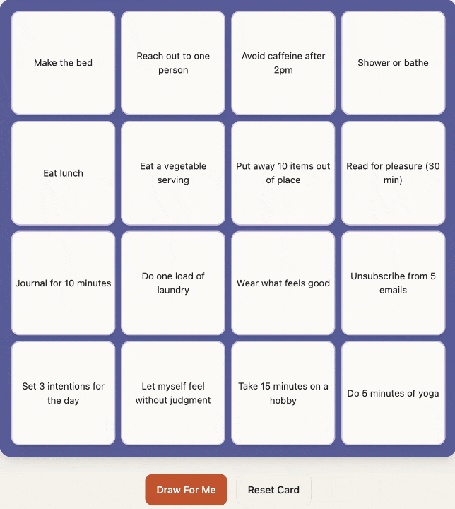 Let the card decide.